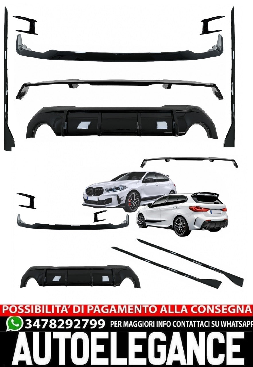Kit Paraurti anteriore e diffusore adatto BMW Serie 1 F40 M Sport