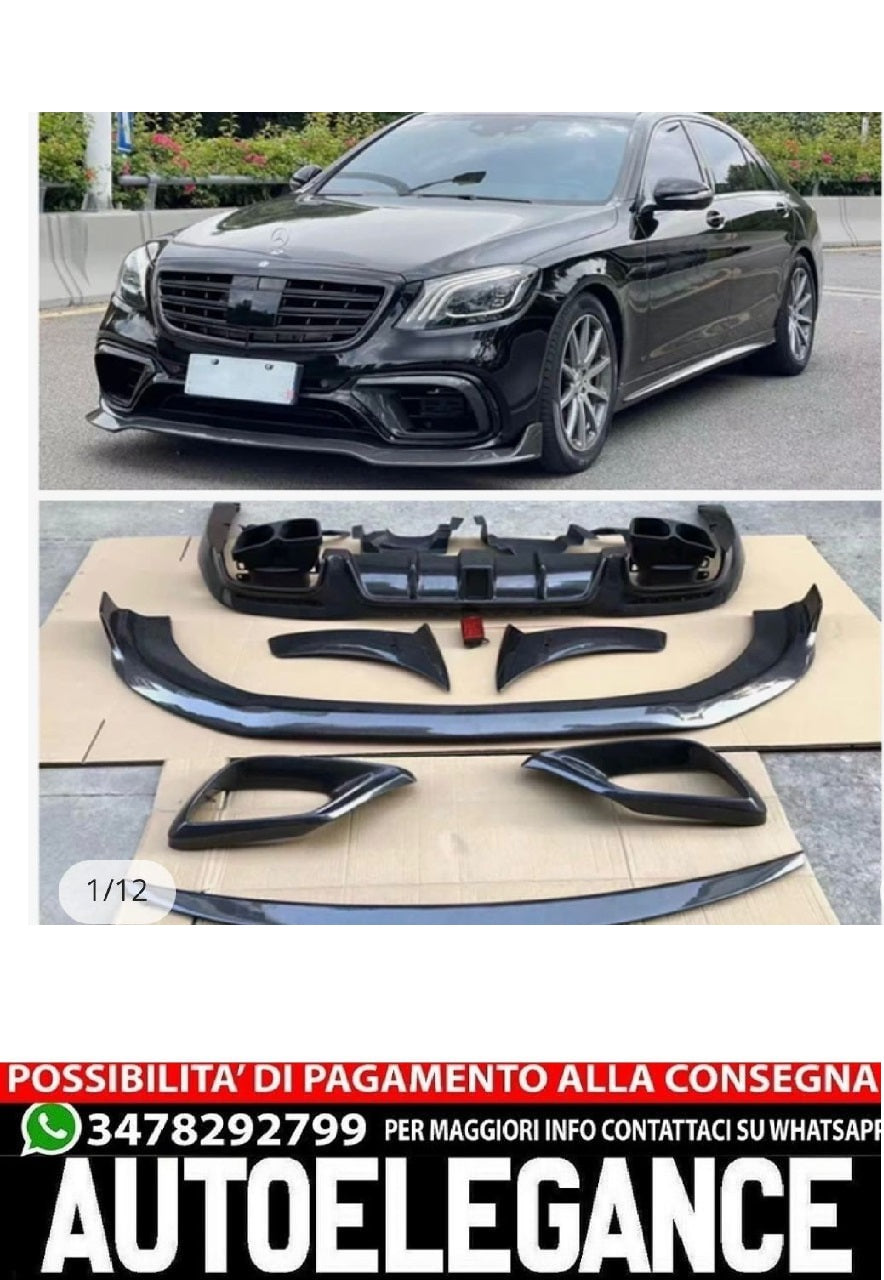 Body Kit Paraurti Anteriore  adatto per Mercedes Classe S AUTOELEGANCERICAMBI