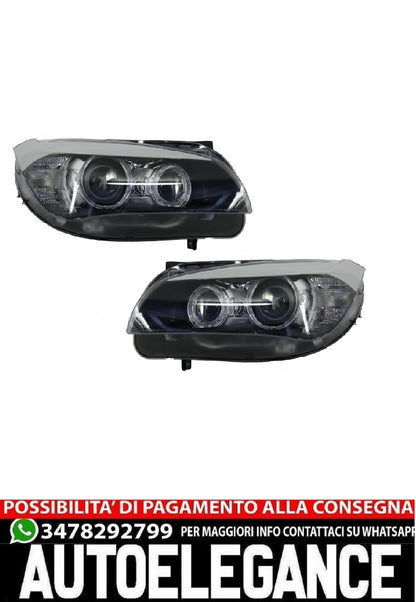 Fari LED Angel Eyes adatti per BMW X1 E84 (2009-2012) Xenon Look