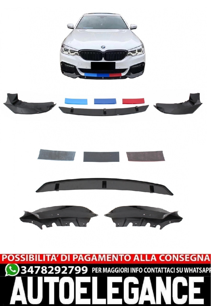 Paraurti anteriore Spoiler adatto per BMW Serie 5 G30 G31 Limousine Touring (dal