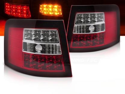 FANALI POSTERIORI A LED ROSSO BIANCO ADATTO PER AUDI A6 05.97-05.04 AVANT