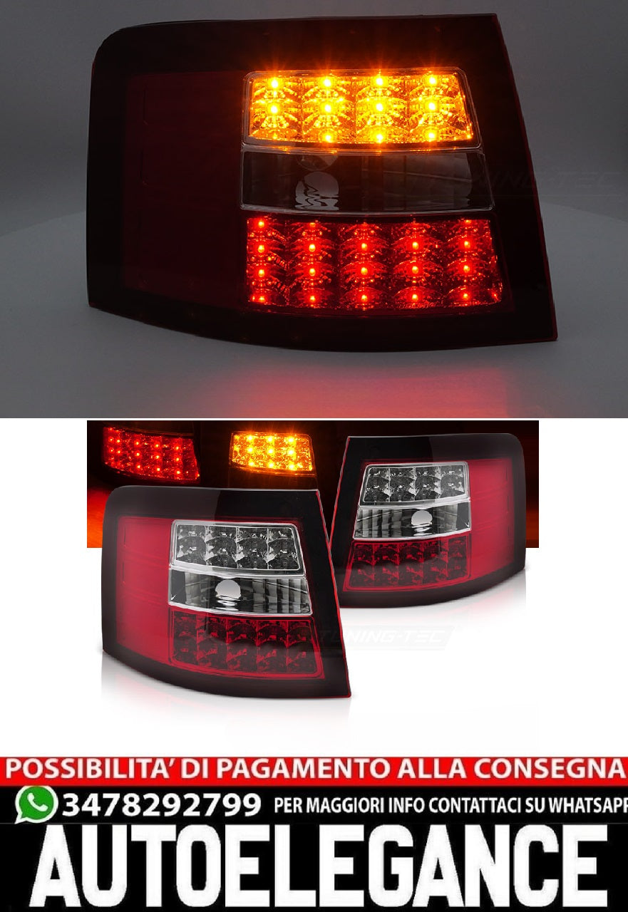 FANALI POSTERIORI A LED ROSSO BIANCO ADATTO PER AUDI A6 05.97-05.04 AVANT
