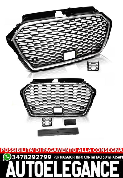 BLACK CHROME SPORT GRILLE SUITABLE FOR AUDI A3 (8V) 17-