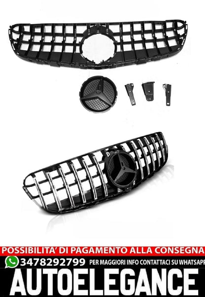 GRIGLIA SPORT NERO LUCIDO CROMATA ADATTA PER MERCEDES GLC W253 15-18