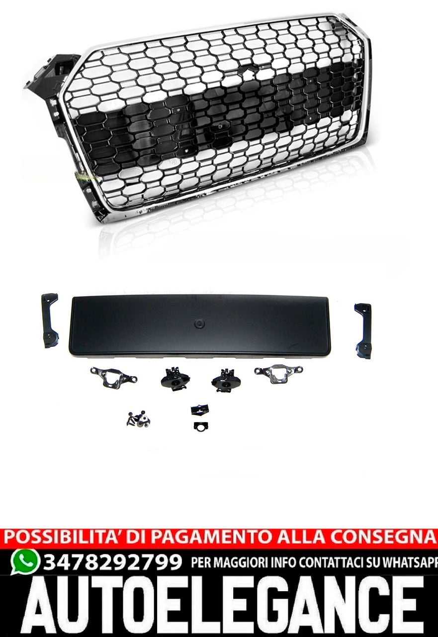GRIGLIA SPORT CROMATA NERO LUCIDO ADATTO PER AUDI A5 16-19