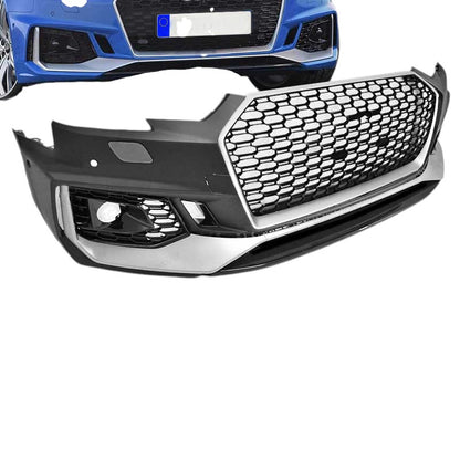 💕ART.6654 PARAURTI ANTERIORE ADATTA PER AUDI A4 B9 2015-2019 RS4 PDC ARGENTO💕