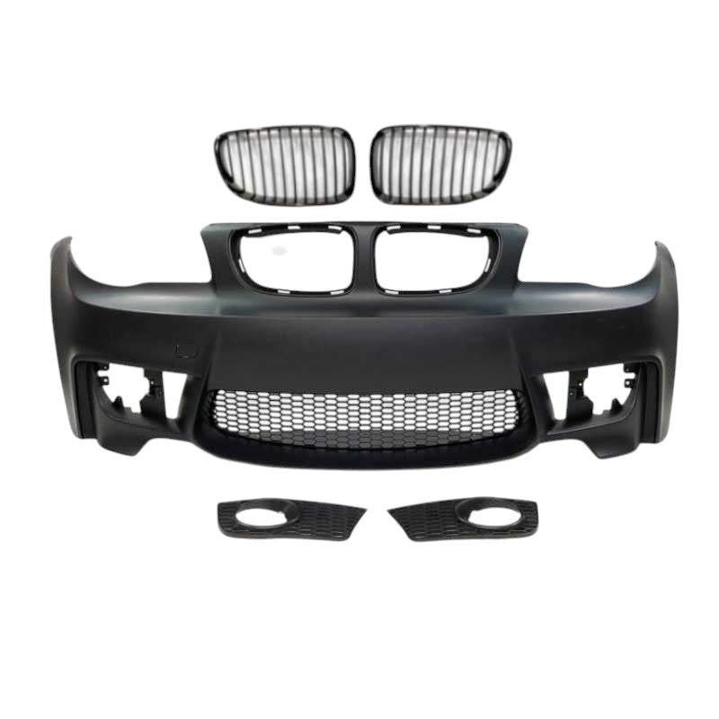 💕ART.6708 PARAURTI ANTERIORE ADATTO PER BMW E81 E82 E87 E88 LOOK 1M+GRIGLIE💕