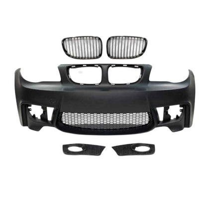💕ART.6708 PARAURTI ANTERIORE ADATTO PER BMW E81 E82 E87 E88 LOOK 1M+GRIGLIE💕
