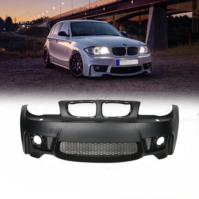 💕ART.6714 PARAURTI ANTERIORE ADATTO PER BMW E81 E87 E82 E88 04-11 LOOK 1M PDC💕