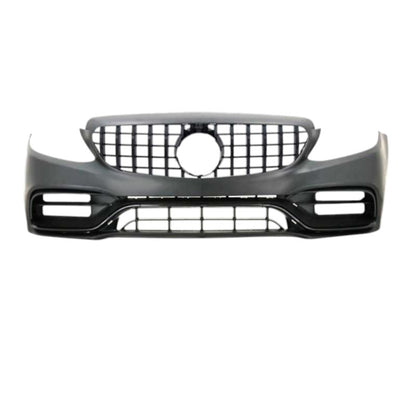 💕 PARAURTI ANTERIORE MB CLASSE C W205 14-18 LOOK C63 NUOVO + GRIGLIA💕