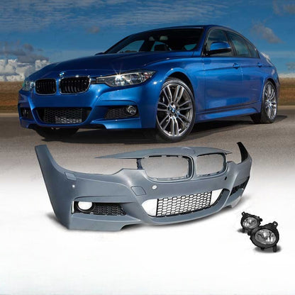 💕ART.6860 PARAURTI ANTERIORE ADATTO PER BMW F30 F31 LOOK M + FENDINEBBIA💕