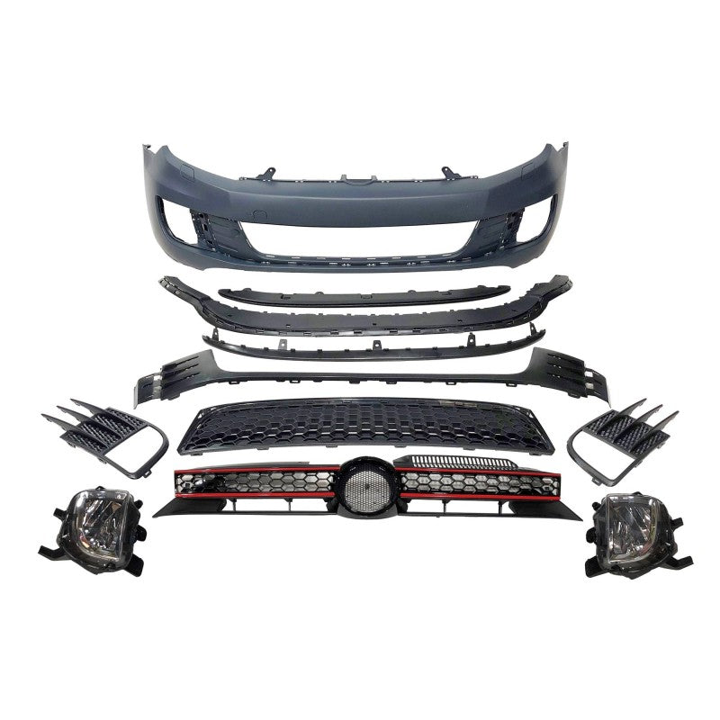 💫ART.4809 Paraurti + Splitter Anteriore per Volkswagen Golf 6 Look GTI💫