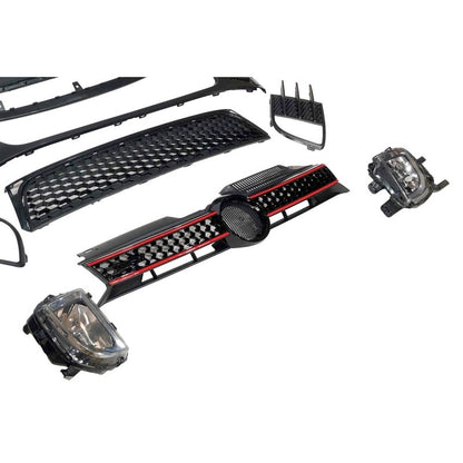 💫ART.4809 Paraurti + Splitter Anteriore per Volkswagen Golf 6 Look GTI💫
