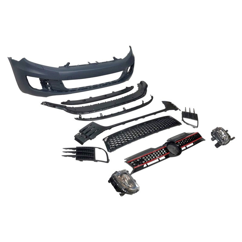 💫ART.4809 Paraurti + Splitter Anteriore per Volkswagen Golf 6 Look GTI💫