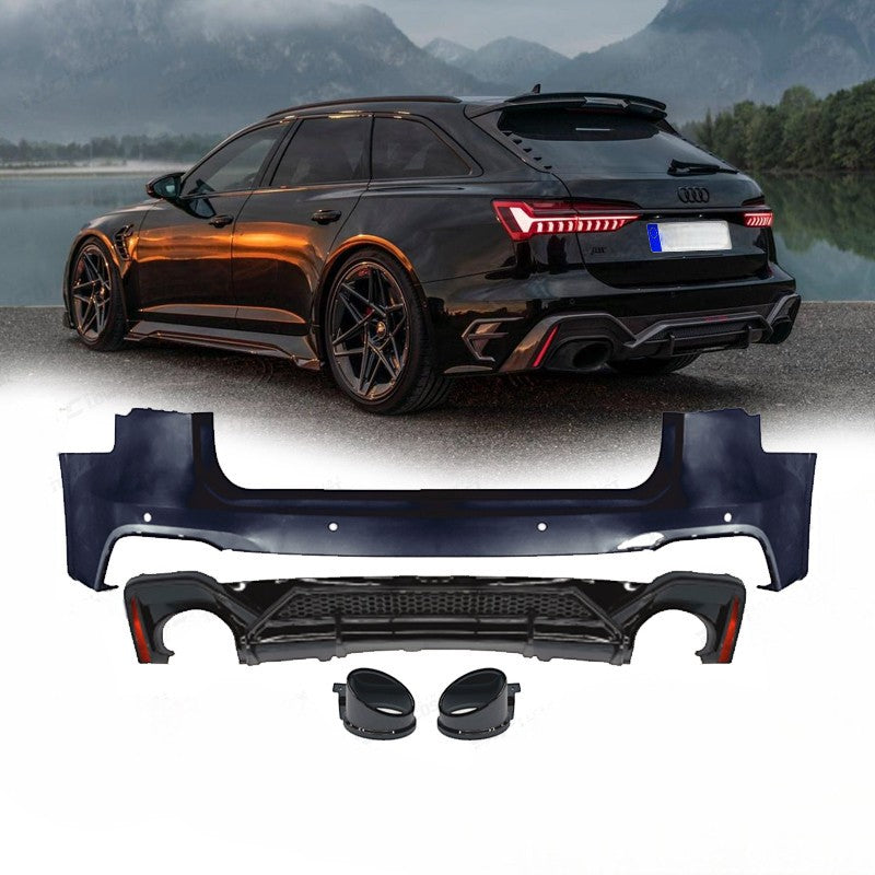 💕ART.6685 PARAURTI POSTERIORE ADATTO PER AUDI A6 AVANT 2019-2024 LOOK RS6 ABT💕