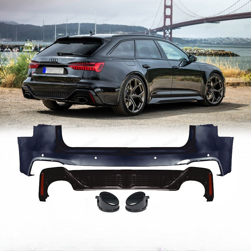 💕ART.6688 PARAURTI POSTERIORE ADATTO PER AUDI A6 AVANT 2019-2024 LOOK RS6 ABT💕