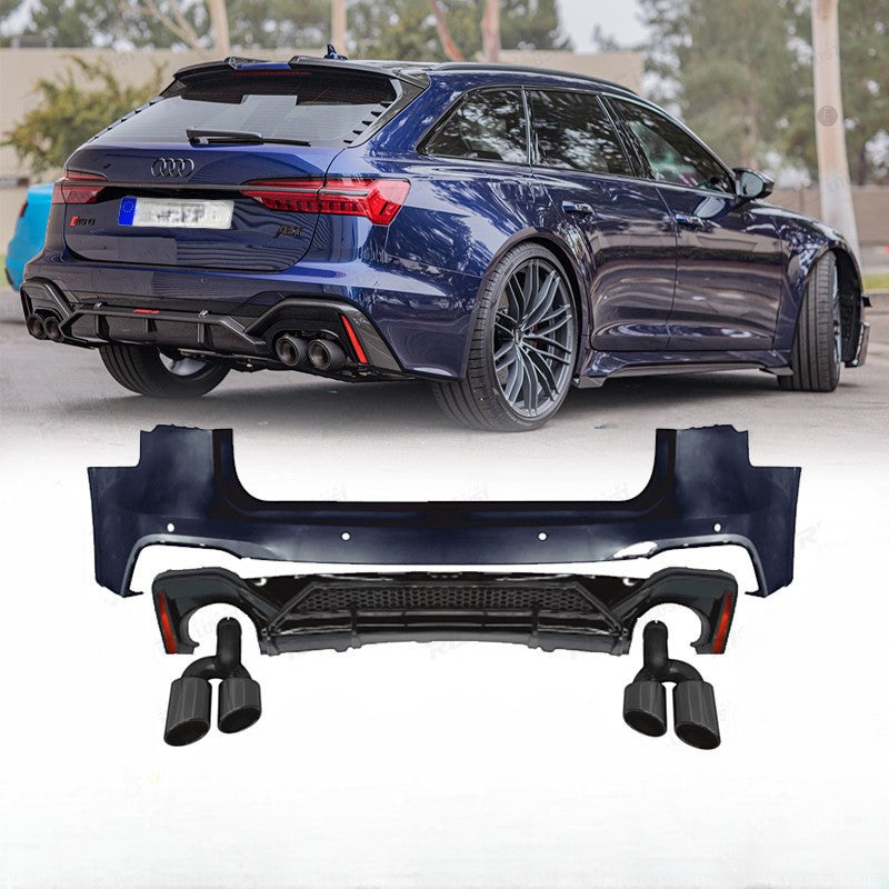💕ART.6690 PARAURTI POSTERIORE ADATTO PER AUDI A6L 2019-2024 LOOK RS6 ABT💕