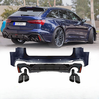 💕ART.6690 PARAURTI POSTERIORE ADATTO PER AUDI A6L 2019-2024 LOOK RS6 ABT💕