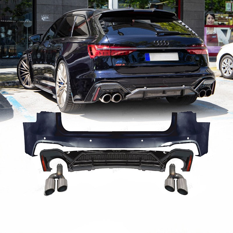 💕ART.6694 PARAURTI POSTERIORE ADATTO PER AUDI A6L 2019-2024 LOOK RS6 ABT💕
