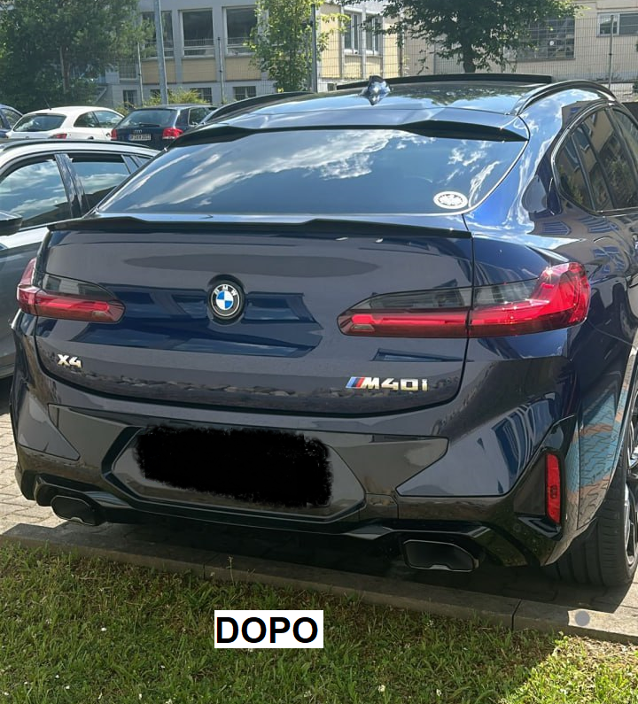 SPOILER BAGAGLIAIO ADATTO PER BMW X4 G02 2018+ LOOK M COMPETITION NERO LUCIDO