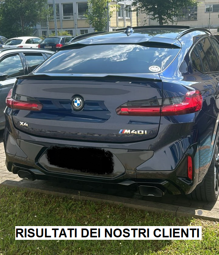 SPOILER BAGAGLIAIO ADATTO PER BMW X4 G02 2018+ LOOK M COMPETITION NERO LUCIDO