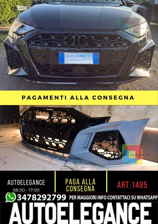 ART. 1485 PARAURTI ANTERIORE  AUDI A3 8Y 2020-2023 LOOK RS3 SEDAN SPORTBACK