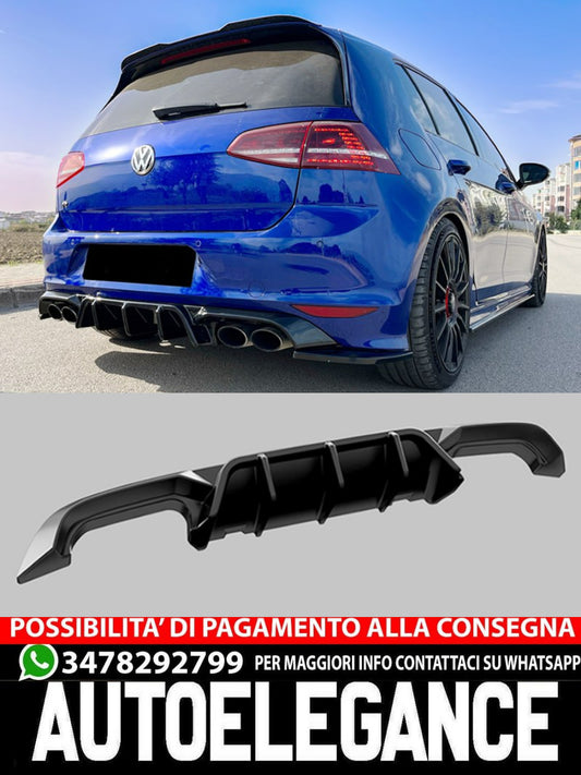 Diffuser suitable for VW Golf Mk7.5 2017+ glossy black rline look