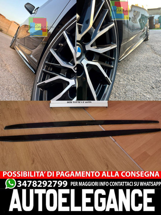 Under skirts suitable for fiat 500 glossy black splitter