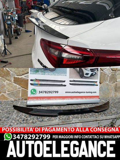 SPOILER COFANO ADATTA A ALFA ROMEO STELVIO SPORTIVO IN ABS NERO LUCIDO VELOCE ..
