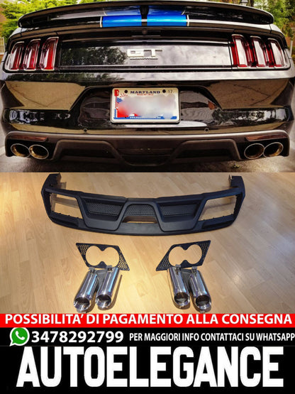 Rear Bumper Rear Diffuser Fit For Mustang 2015 - 2017