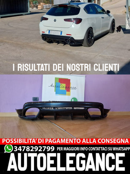 REAR DIFFUSER SUITABLE FOR ALFA ROMEO GIULIETTA GLOSSY BLACK 