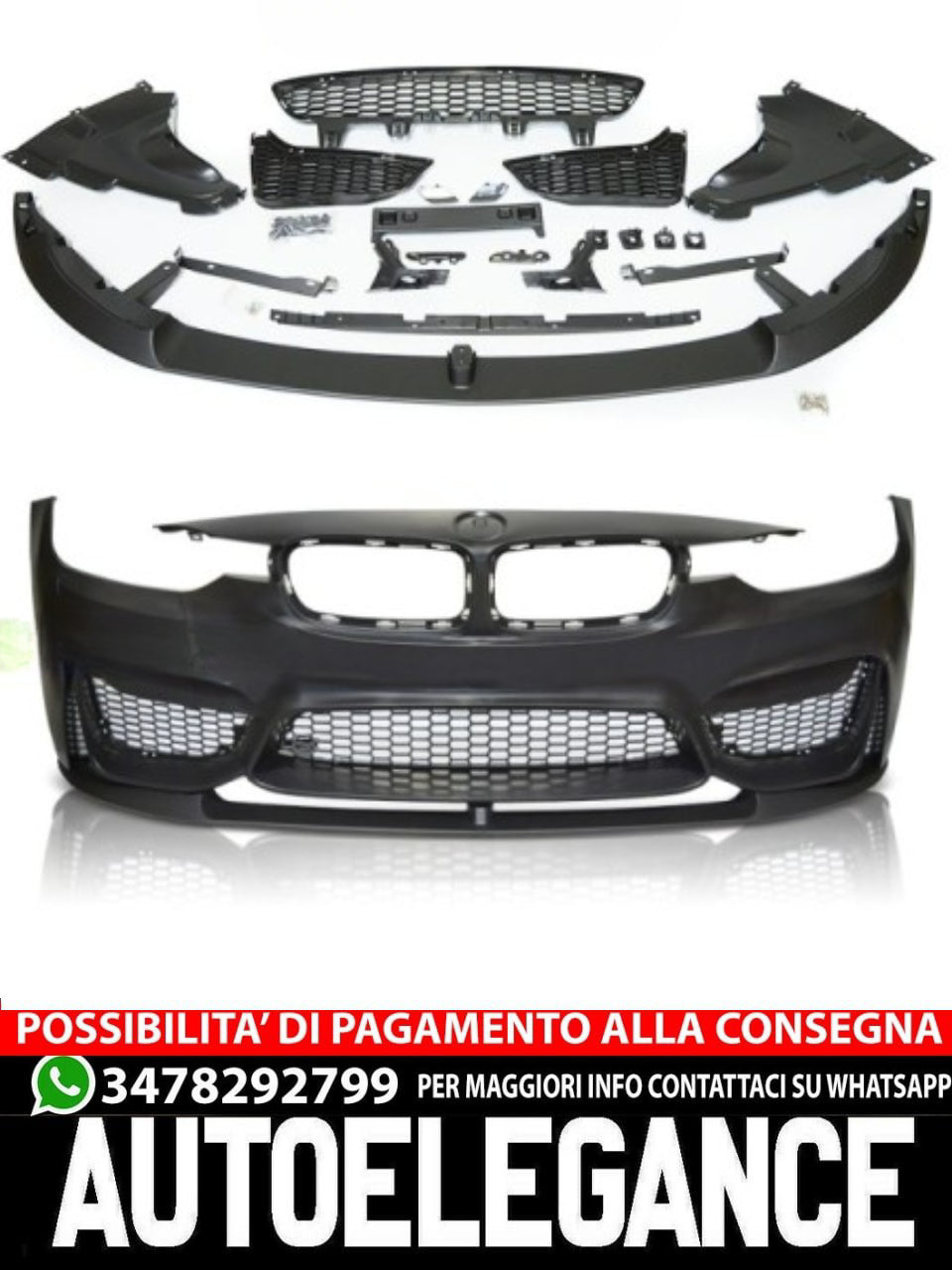 PARAURTI POSTERIORE SPORT STYLE adatto per BMW F30 / F31 10.11