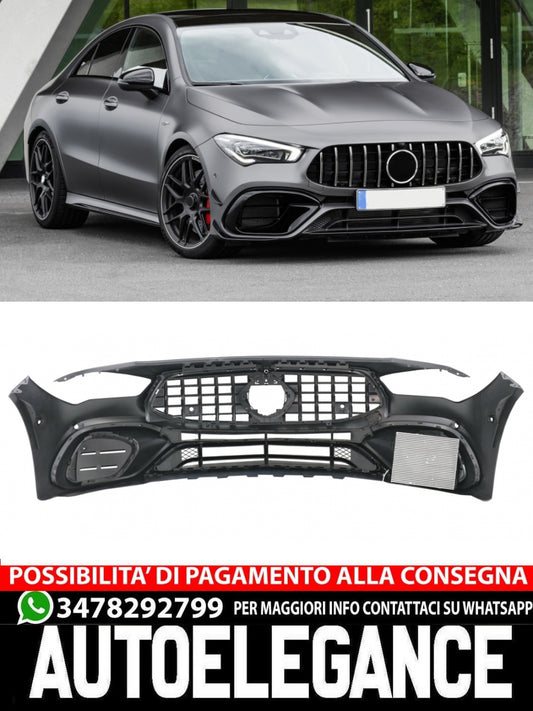 Front bumper suitable for Mercedes CLA C118 Sedan X118 Shooting Brake from 2019- CLA45 Design
