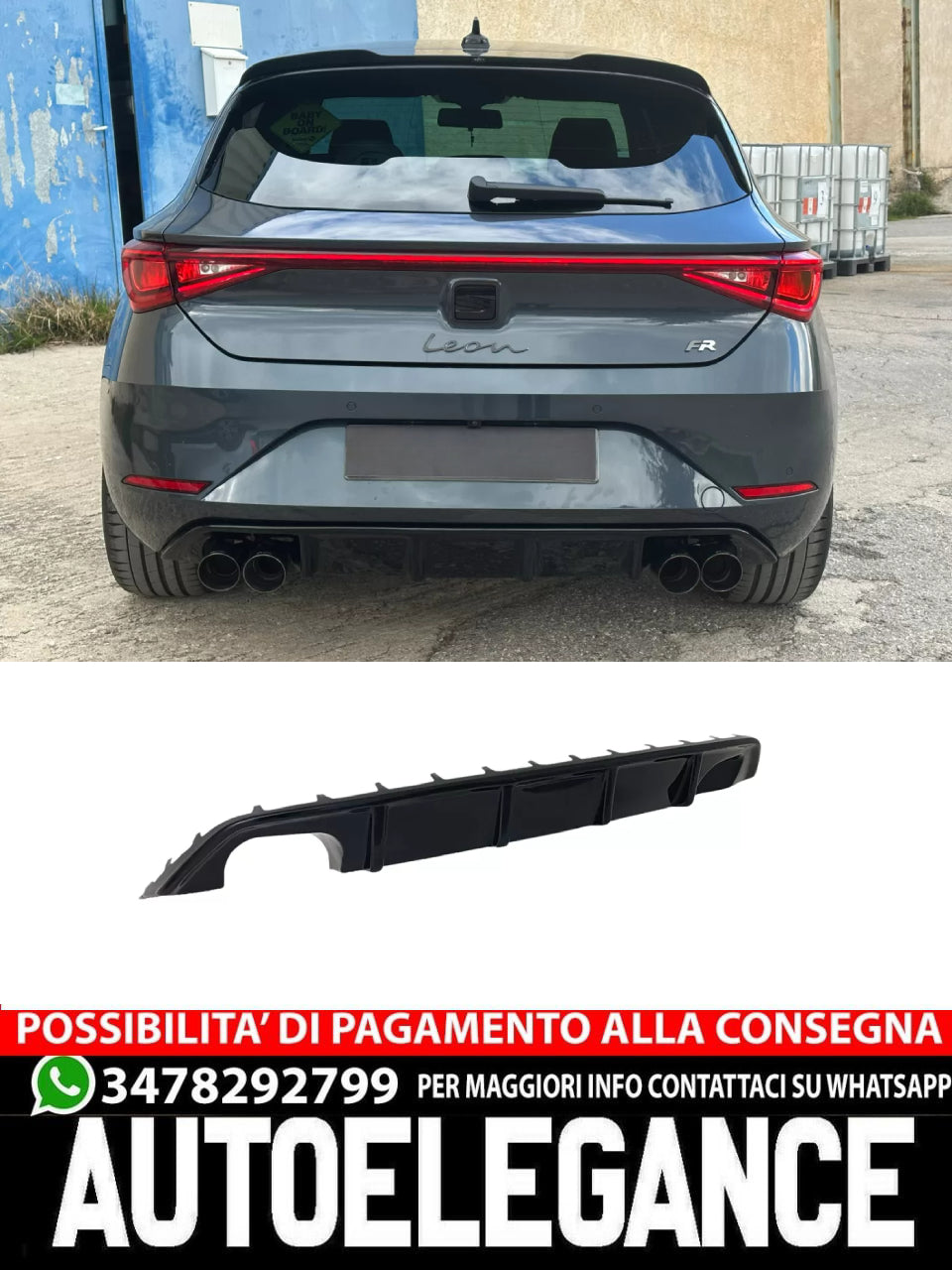 cDiffusore Posteriore Seat Leon Mk4 FR (2020-)