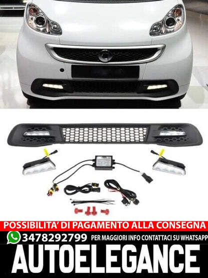 GRIGLIA SOTTO PARAURTI ADATTO PER SMART 451 2007-2014 CON DRL LED