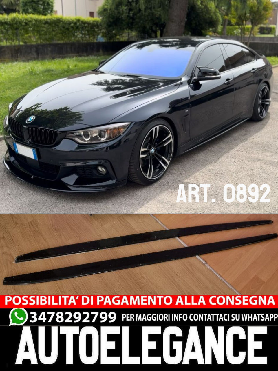 UNDER SIDE SKIRTS ABS BLACK SUITABLE FOR BMW 3 SERIES e92 e93 coupe cabrio