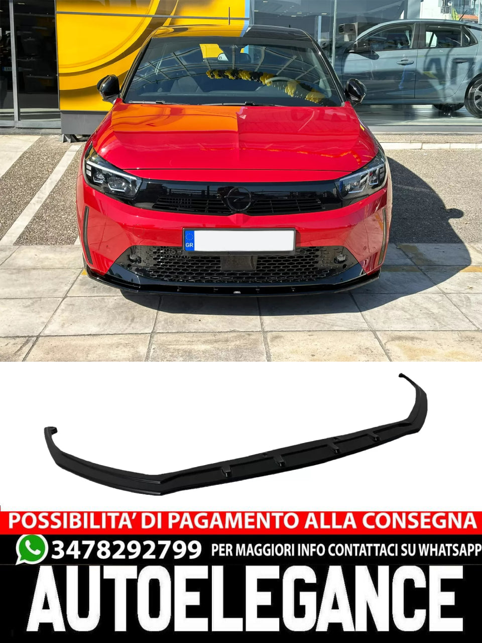 Splitter anteriore sul tetto adatto per Opel Corsa F Facelift