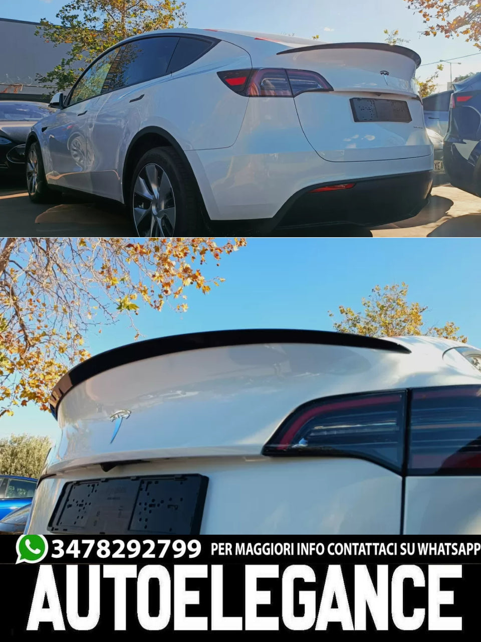 Spoiler labbro adatto per Tesla Model Y