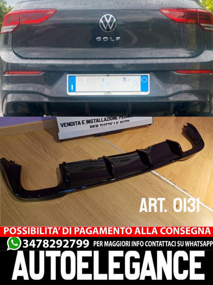 DIFFUSORE ADATTO PER VW GOLF 8 2+2 LOOK R DESIGN SPORTIVO