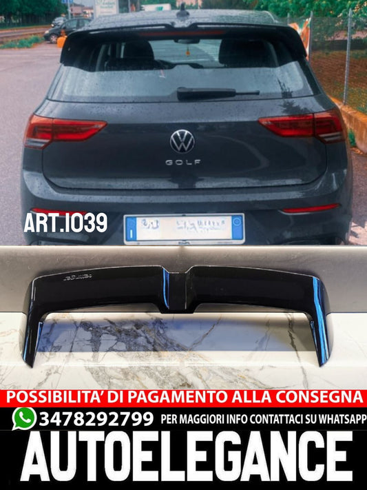 SPOILER POSTERIORE ADATTO PER VW GOLF 8 LOOK NERO LUCIDO DESIGN SPORTIVO