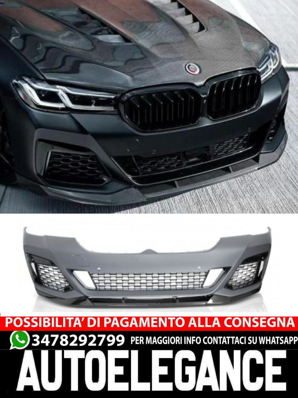 PARAURTI ANTERIORE PERFORMANCE PDC adatto per BMW G30 G31 LCI 20-23