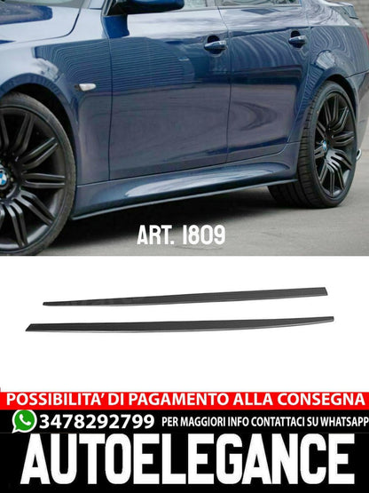 UNDER SKIRTS SUITABLE FOR BMW 5 SERIES E60 E61 2003-2010 M5 LOOK GLOSS BLACK