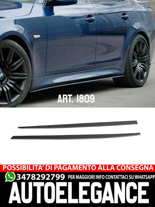 UNDER SKIRTS SUITABLE FOR BMW 5 SERIES E60 E61 2003-2010 M5 LOOK GLOSS BLACK