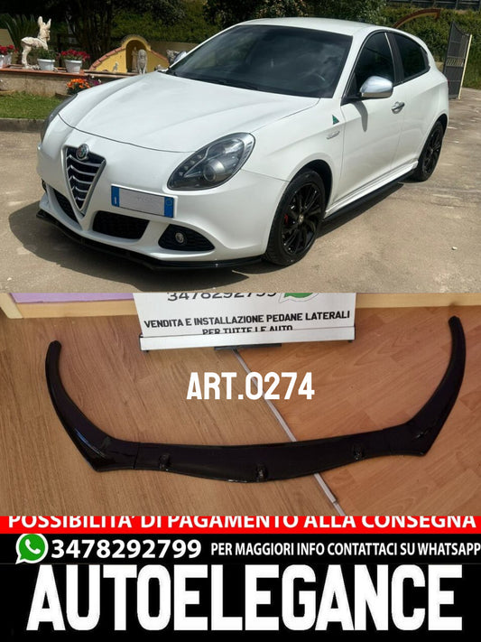 SPLITTER 3 PEZZI ADATTO PER ALFA ROMEO 147 LOOK NERO LUCIDO DESIGN SPORTIVO
