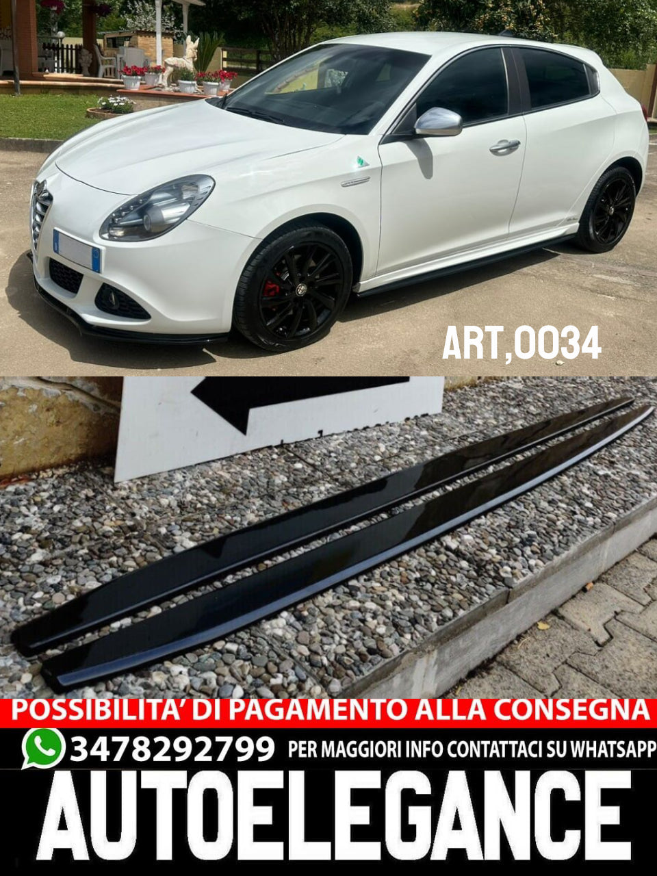 UNDER SIDE SKIRTS SUITABLE FOR ALFA ROMEO GIULIETTA ABS