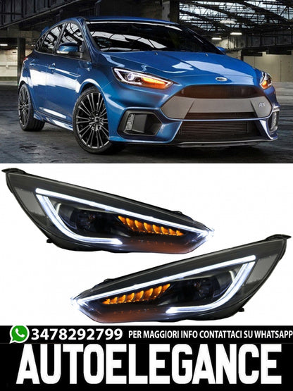 Fari LED DRL adatti per Ford Focus III Mk3 (2015-2017) Design Bi-Xenon