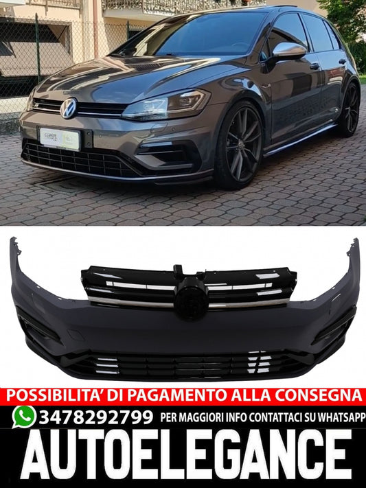 Front bumper suitable for VW Golf VII 7 (2013-2017) 7.5 Facelift R-Line Design