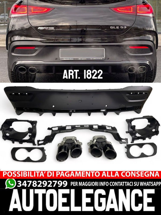 DIFFUSORE ADATTO PER MERCEDES GLE C167 2019+ COUPE AMG LOOK GLE53
