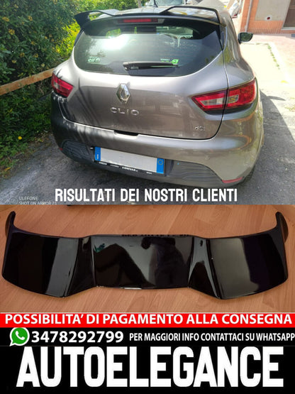 SPOILER SUITABLE FOR RENAULT CLIO 4 IV 2012-2018 GLOSSY BLACK LOOK CUP