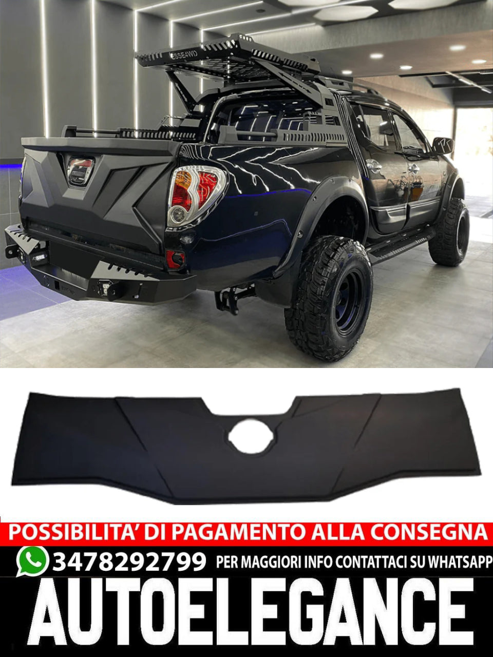 Copertura Del Portellone Posteriore adatto per MITSUBISHI L200 Triton Series 4